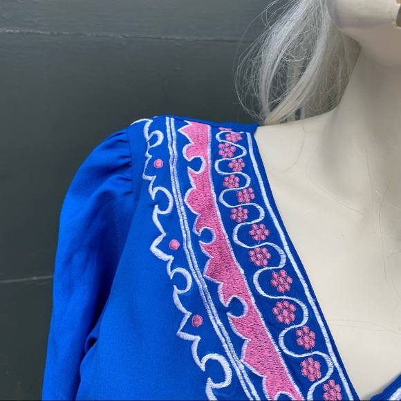 Vintage India Embroidered Tunic Midi Dress - Picture 5 of 11